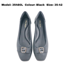 Load image into Gallery viewer, Ladies Flats Shoes Covered Toe Ribbon Design (35480L)