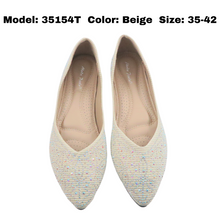 Load image into Gallery viewer, Ladies Flat Pointed Toe In 2 Colors (35154T)
