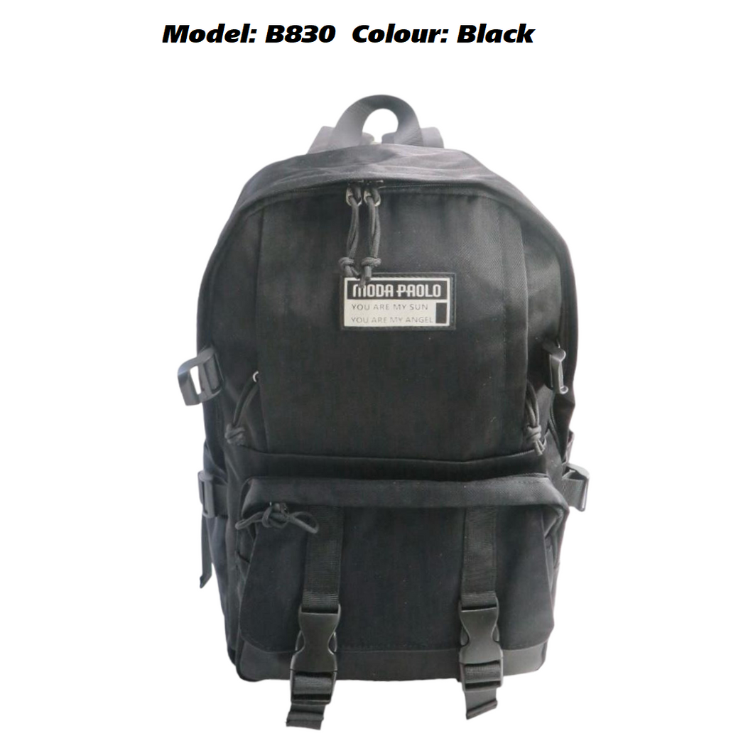 Moda Paolo Unisex Backpack In 3 Colours (B830)