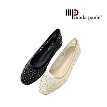 Load image into Gallery viewer, Ladies Flats Covered Shoes 36083L - Comfortable Everyday Wear with Sleek Covered Design for Casual Outings