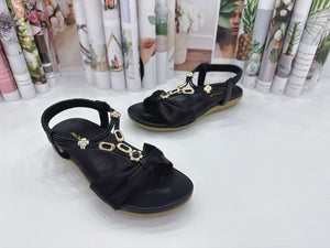 Ladies Strap Sandals Ribbon Design (35687L)