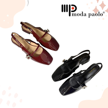Load image into Gallery viewer, Ladies Heels Glossy Material Buckle Design (35706L)