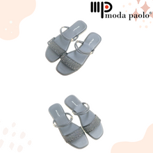 Load image into Gallery viewer, Moda Paolo Women Slides In Black (34936T)
