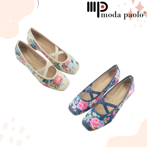 Ladies Flat Floral Design Waterproof (35182T)