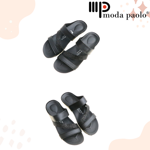 Moda Paolo Women  Slippers In Black (1475T)