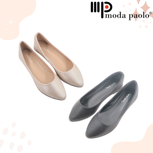 Ladies Flat Shoes Pointed Cover Toe 2 Colors (35035T)