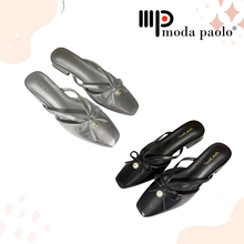 Load image into Gallery viewer, Ladies Slip-On Heels Ribbon Design (35730L)