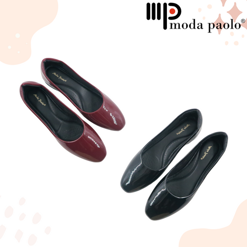 Ladies Glossy Medium Heels Slip-On (35541L)
