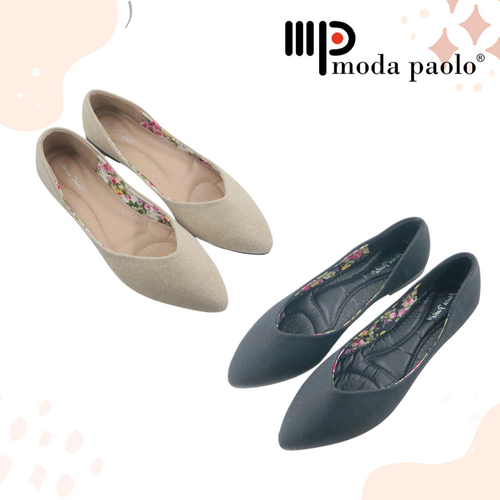 Ladies Flat Pointed Toe In 2 Colors (35171T)