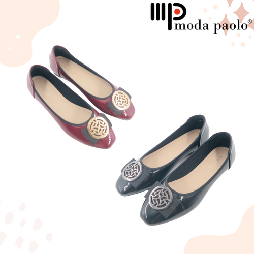 Women Flat Shoes Cover Toe 2 Colors (35424L)