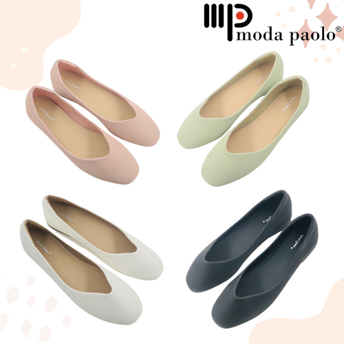Women Flats Cover Toe in 4 Colors (35111T)