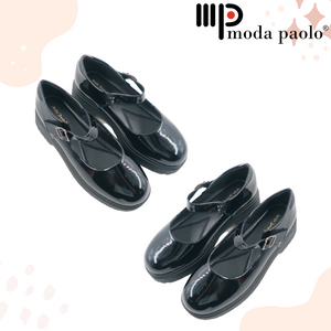 Ladies Heels Strap Design In Black Color (35244T)