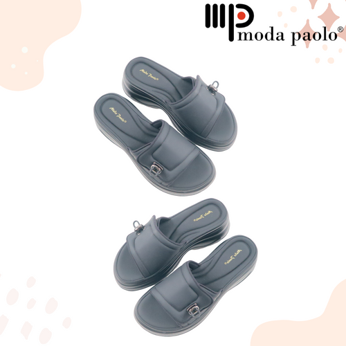 Women Black Color Trendy Sandal Thick Sole (35379L)