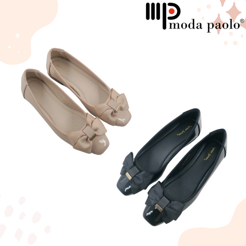 Ladies Slip-On Heels Shoes Ribbon Design (35489L)