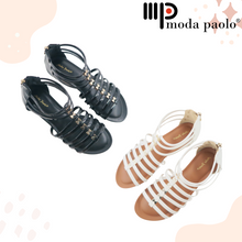 Load image into Gallery viewer, Women Gladiator Wedges Strappy With Zipper (35538L)