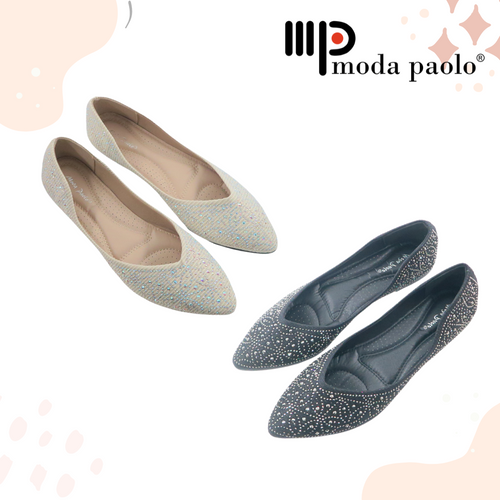 Ladies Flat Pointed Toe In 2 Colors (35154T)