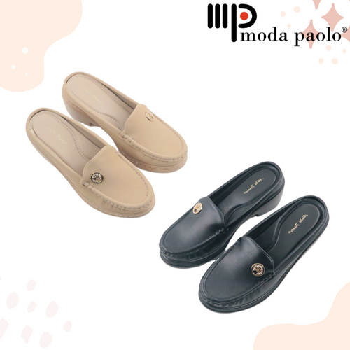 Women Ladies Slip-On Heels Cover Toe (35407L)