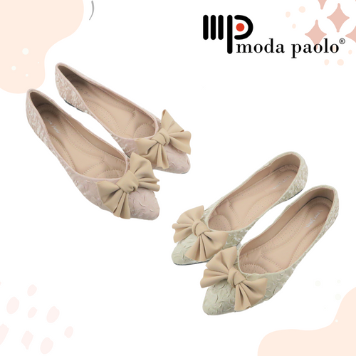 Ladies Flat Covered Toe Ribbon Design In 2 Colors (35139T)