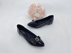 Ladies Flats Shoes Covered Toe Ribbon Design Slip-On (35536L)