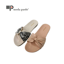 Load image into Gallery viewer, Ladies Slip-On Sandals Casual Ribbon Design (35942L)