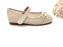 Load image into Gallery viewer, Kids Girl Ballet Flats Covered Shoe With Ribbon (36144K)