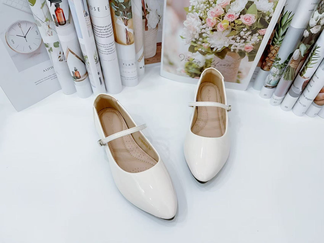 Ladies Flat Shoes Covered Toe Strap Design (N139)