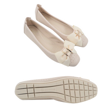 Load image into Gallery viewer, Ladies Flats Shoes Covered Toe Ribbon Design (35530L)