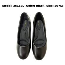 Load image into Gallery viewer, Ladies Black Formal Covered Shoes (36113L)