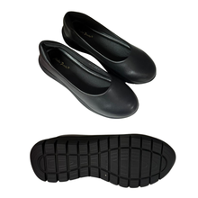 Load image into Gallery viewer, Ladies Slip-On Wedges In Black (35773L)