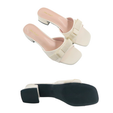 Load image into Gallery viewer, Ladies Slip-On Medium Heels Ribbon Design (N123)