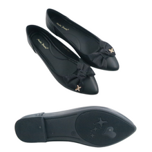 Load image into Gallery viewer, Ladies Flats Formal Shoes Covered Toe Ribbon Design (35534L)