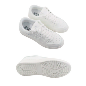 Unisex Adult School Shoes With Lace White Color (491JM)