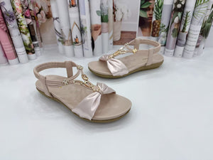 Ladies Strap Sandals Ribbon Design (35687L)