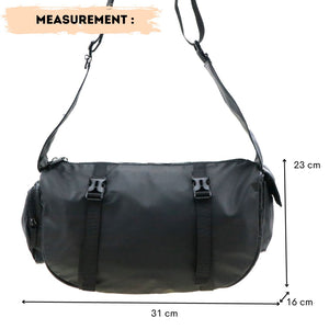 Moda Paolo Unisex Waterproof Sling Bag in Black Colour (B1916-1)