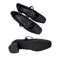 Load image into Gallery viewer, Ladies Square Toe Heels Buckle Design (35962L)