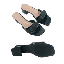 Load image into Gallery viewer, Ladies Slip-On Medium Heels Ribbon Design (N123)