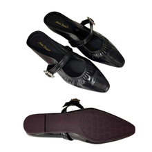 Load image into Gallery viewer, Ladies Slip-On Wedges Buckle Design (35722L)