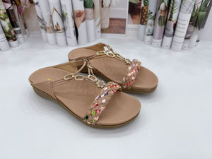 Ladies Slip-On Sandals Shoes (35684L)