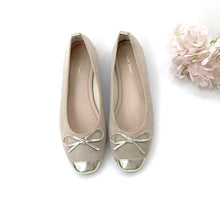Load image into Gallery viewer, Ladies Flat Covered Toe Shoe Ribbon Design (35855L)
