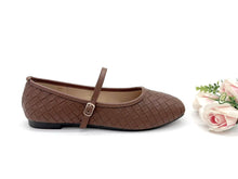 Load image into Gallery viewer, Women's Mary Jane Flat Shoes with Woven Texture (36007L)