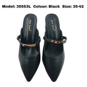 Women Slip-On Heels Pumps Pointed Toe (35553L)