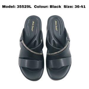 Ladies Wedges Mules Shoes (35529L)