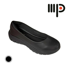 Load image into Gallery viewer, Ladies Slip-On Wedges In Black (35773L)