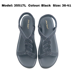 Ladies Sandals Strap Slide (35517L)