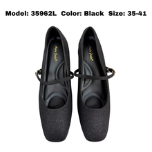 Load image into Gallery viewer, Ladies Square Toe Heels Buckle Design (35962L)