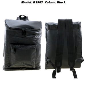 Moda Paolo Backpack In Black (B1987)