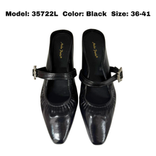 Load image into Gallery viewer, Ladies Slip-On Wedges Buckle Design (35722L)