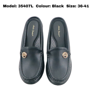 Women Ladies Slip-On Heels Cover Toe (35407L)