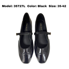Load image into Gallery viewer, Ladies Flat Covered Toe Shoes Buckle Design (35727L)