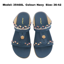 Load image into Gallery viewer, Ladies Slip-On Sandals Slides (35468L)